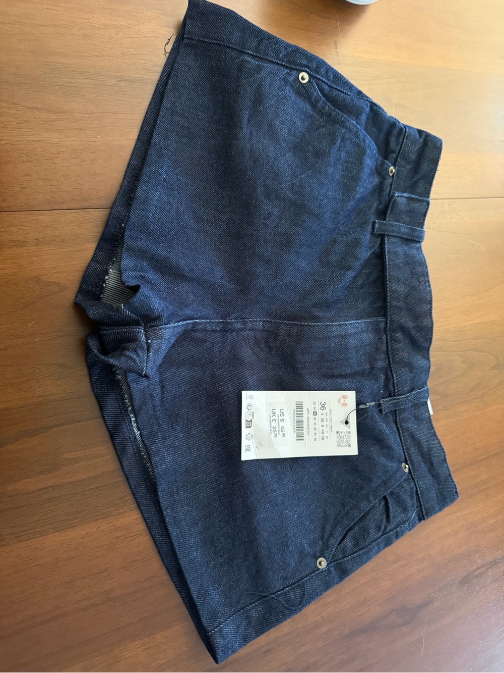 Zara  Dark Blue Denim Shorts NWT SZ 4